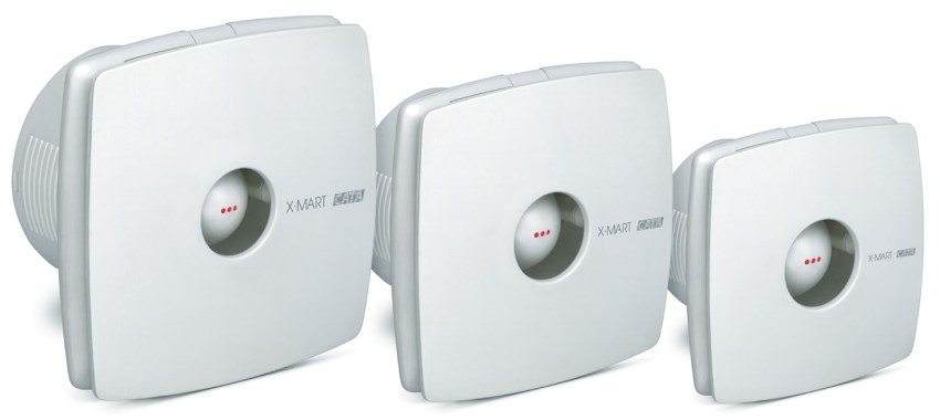 Мощность вентилятора подбирается в зависимости от объема помещения и от интенсивности посещения ванной